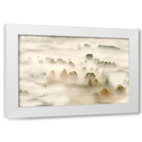 Autumn Dream 3 White Modern Wood Framed Art Print by Marini, Roberto