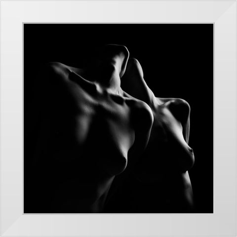 Somewhere High White Modern Wood Framed Art Print by Valevicius, Aurimas