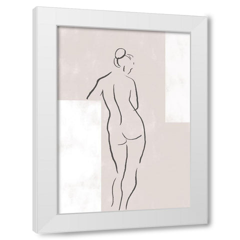 Woman in Studio White Modern Wood Framed Art Print by 1x Studio II