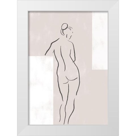 Woman in Studio White Modern Wood Framed Art Print by 1x Studio II