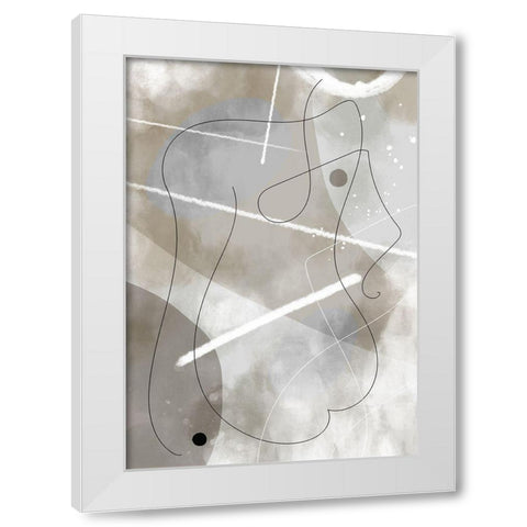 Decided White Modern Wood Framed Art Print by 1x Studio II