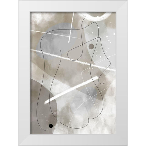 Decided White Modern Wood Framed Art Print by 1x Studio II