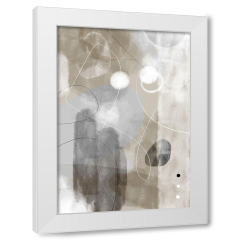 Twist White Modern Wood Framed Art Print by 1x Studio II