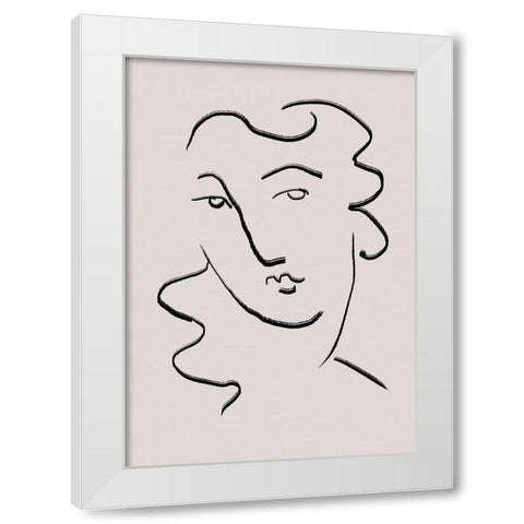 Looking White Modern Wood Framed Art Print by 1x Studio II