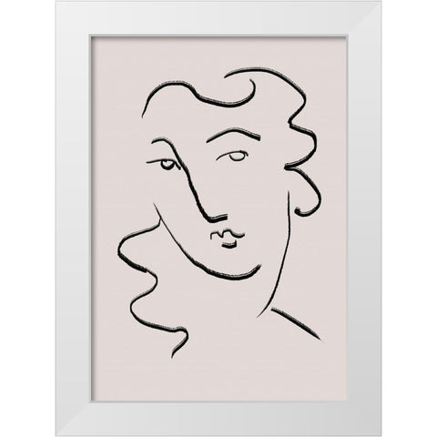 Looking White Modern Wood Framed Art Print by 1x Studio II