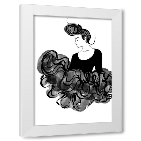 Ballerina White Modern Wood Framed Art Print by 1x Studio II