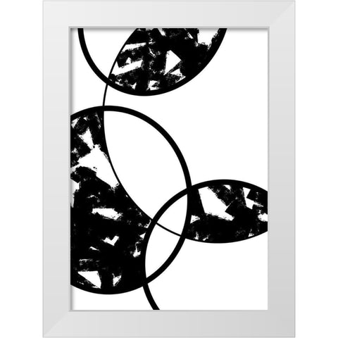 Bubbles White Modern Wood Framed Art Print by 1x Studio II
