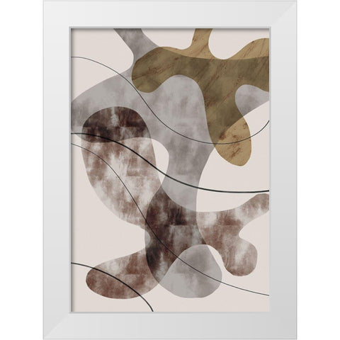 Brown Seaweed White Modern Wood Framed Art Print by 1x Studio II