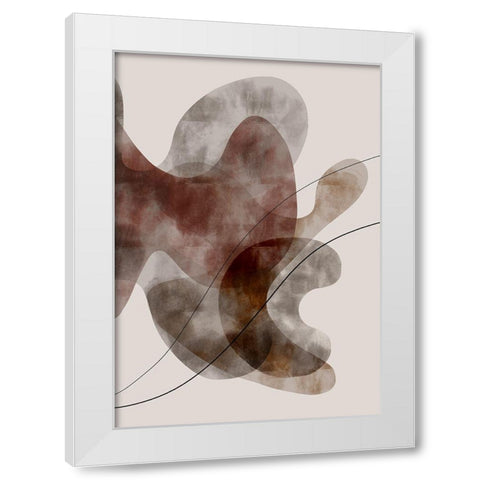 Red Seaweed White Modern Wood Framed Art Print by 1x Studio II