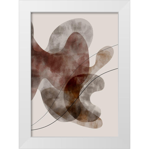 Red Seaweed White Modern Wood Framed Art Print by 1x Studio II