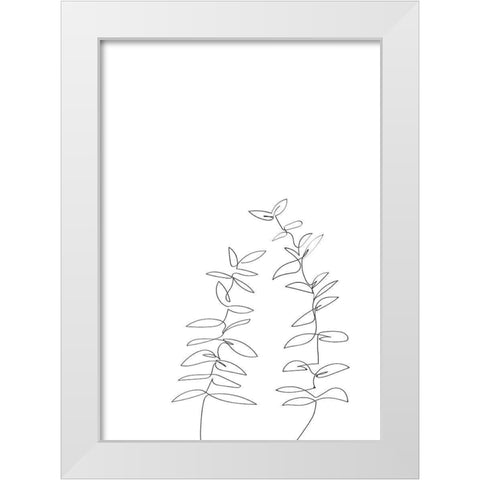 Branches White Modern Wood Framed Art Print by 1x Studio II