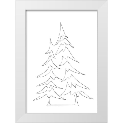 Pine Trees White Modern Wood Framed Art Print by 1x Studio II