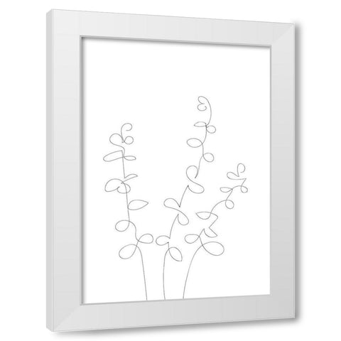 Eucalyptus Leaves White Modern Wood Framed Art Print by 1x Studio II