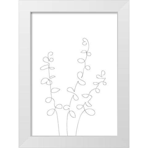 Eucalyptus Leaves White Modern Wood Framed Art Print by 1x Studio II
