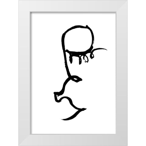 Half Face Black White Modern Wood Framed Art Print by 1x Studio II