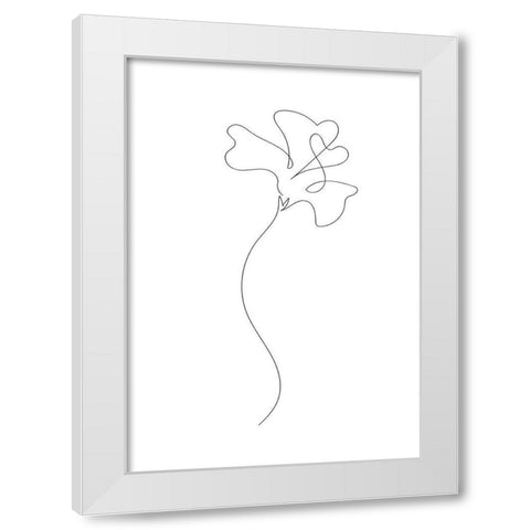 Flower White Modern Wood Framed Art Print by 1x Studio II