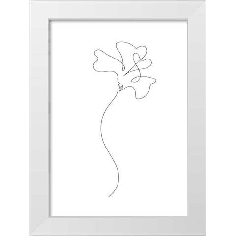 Flower White Modern Wood Framed Art Print by 1x Studio II