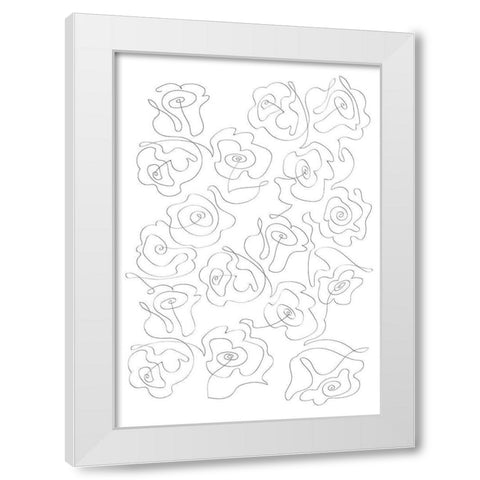 A Million Roses White Modern Wood Framed Art Print by 1x Studio II