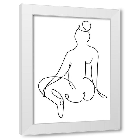 Nude Back White Modern Wood Framed Art Print by 1x Studio II