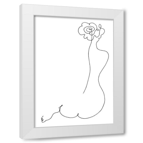 Rose Back White Modern Wood Framed Art Print by 1x Studio II