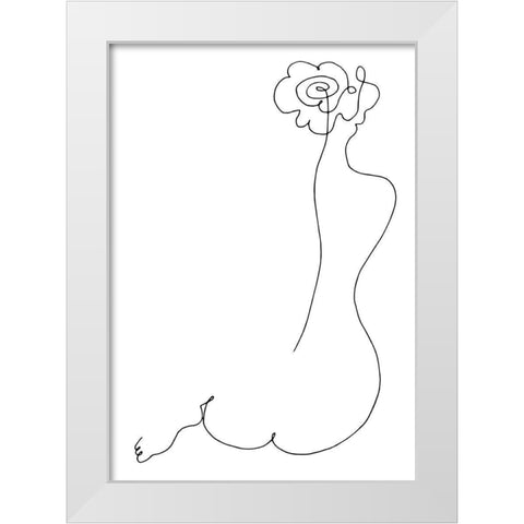 Rose Back White Modern Wood Framed Art Print by 1x Studio II