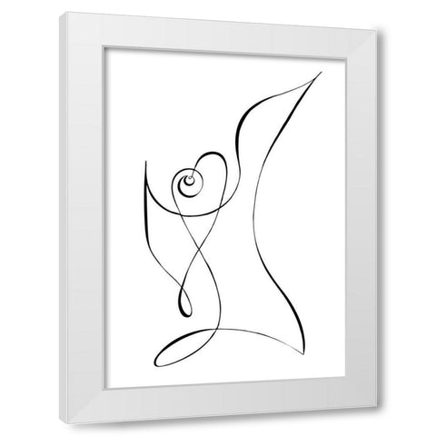 Heart White Modern Wood Framed Art Print by 1x Studio II