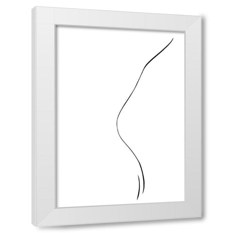Back Line White Modern Wood Framed Art Print by 1x Studio II
