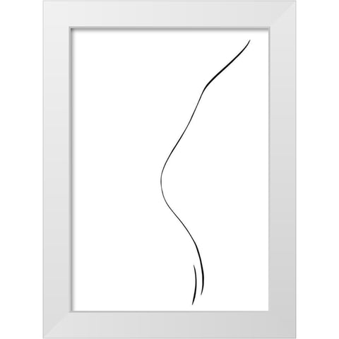 Back Line White Modern Wood Framed Art Print by 1x Studio II