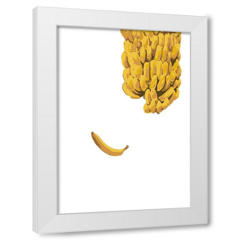 Bananas White Modern Wood Framed Art Print by 1x Studio II