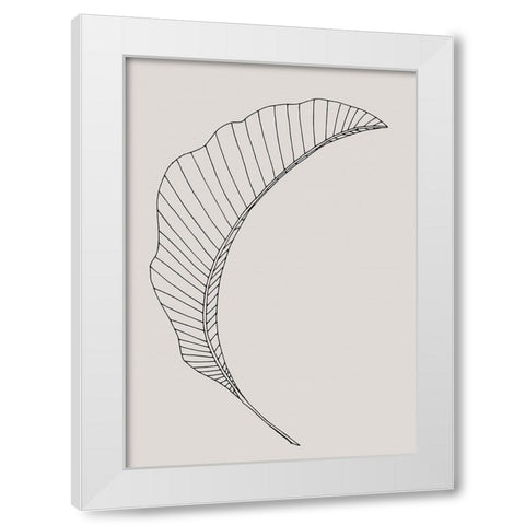 Banana Leaf Canvas White Modern Wood Framed Art Print by 1x Studio II