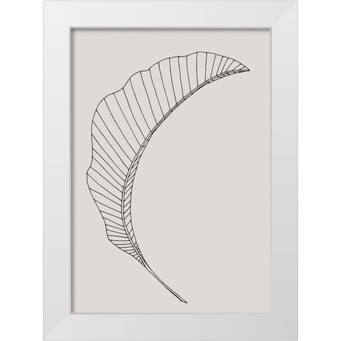 Banana Leaf Canvas White Modern Wood Framed Art Print by 1x Studio II