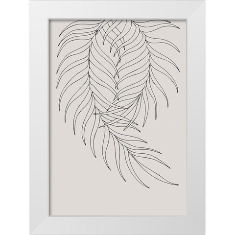 Leaf Frilly Pair White Modern Wood Framed Art Print by 1x Studio II