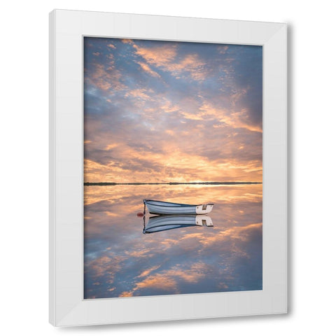 Alone White Modern Wood Framed Art Print by Lindsten, Christian