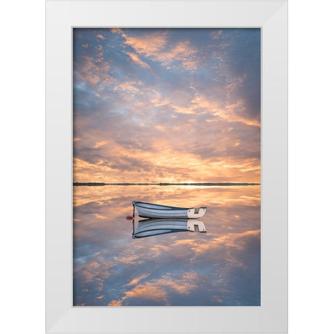Alone White Modern Wood Framed Art Print by Lindsten, Christian