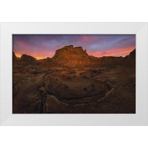 Badlands White Modern Wood Framed Art Print by Martin Castan, David