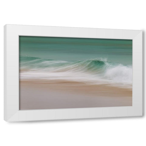 Wave White Modern Wood Framed Art Print by Cavallo, Rico
