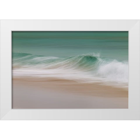 Wave White Modern Wood Framed Art Print by Cavallo, Rico