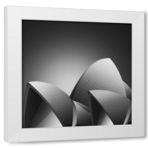 Sydney Opera House White Modern Wood Framed Art Print by Askovic, Branko