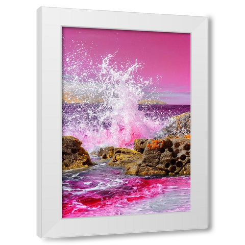 La Mer White Modern Wood Framed Art Print by Meneghelli, Glauco