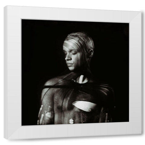 The Torn Youth White Modern Wood Framed Art Print by lotzin, Mario