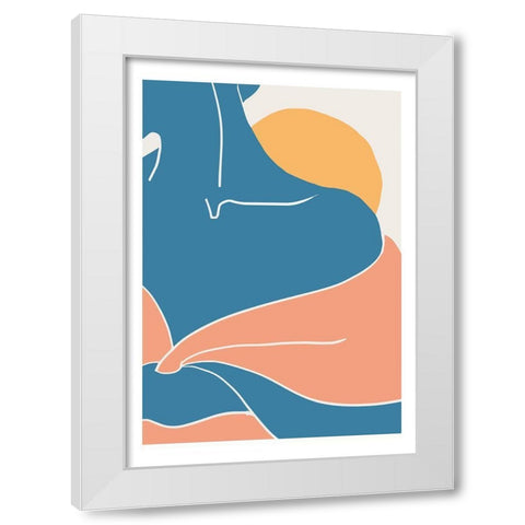 Blue Shoulder White Modern Wood Framed Art Print by 1x Studio II