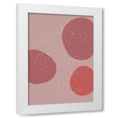 Red Roses White Modern Wood Framed Art Print by 1x Studio II