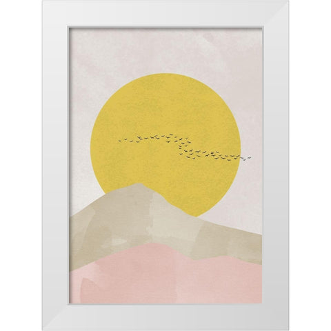 Rocky Mountains White Modern Wood Framed Art Print by 1x Studio II