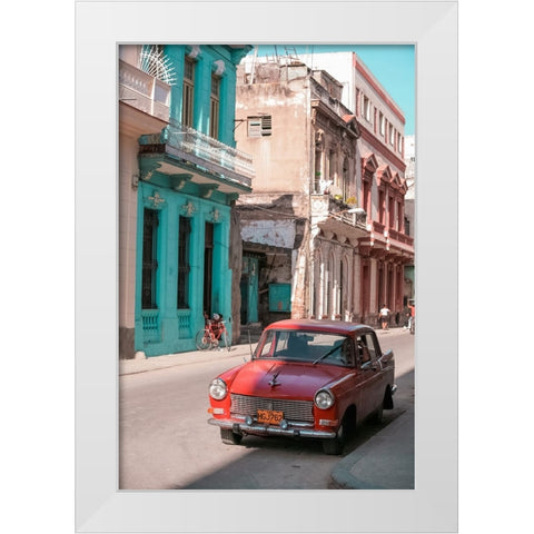 Cuban Car 7 White Modern Wood Framed Art Print by Yakovlev, Alexander