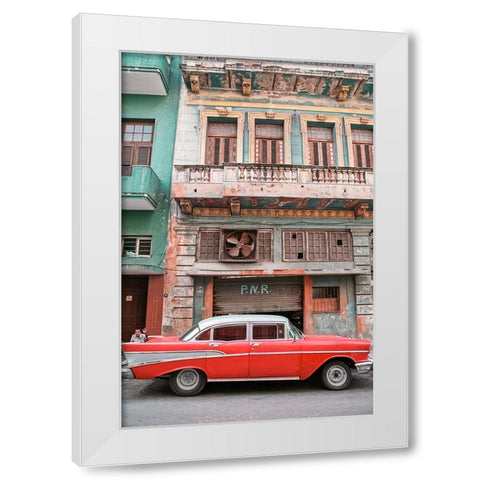 Cuban Car 9 White Modern Wood Framed Art Print by Yakovlev, Alexander
