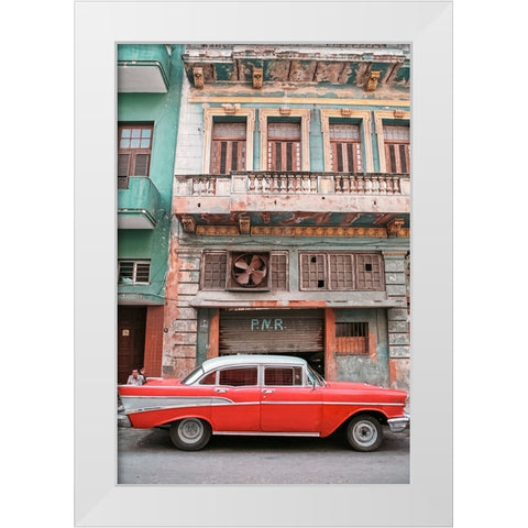 Cuban Car 9 White Modern Wood Framed Art Print by Yakovlev, Alexander
