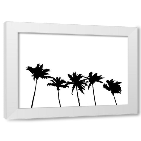 Palms White White Modern Wood Framed Art Print by 1x Studio II