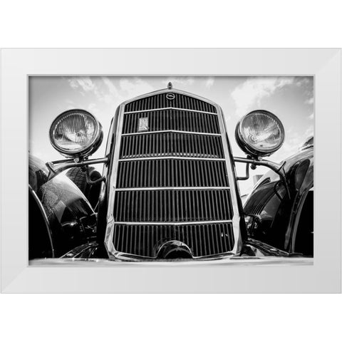 Vintage Car White Modern Wood Framed Art Print by Yakovlev, Alexander
