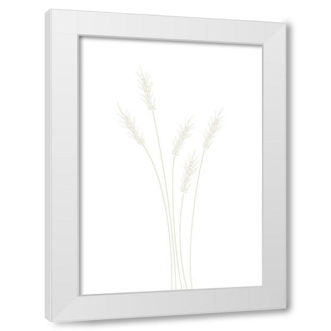 Wheat Grass White Modern Wood Framed Art Print by 1x Studio II