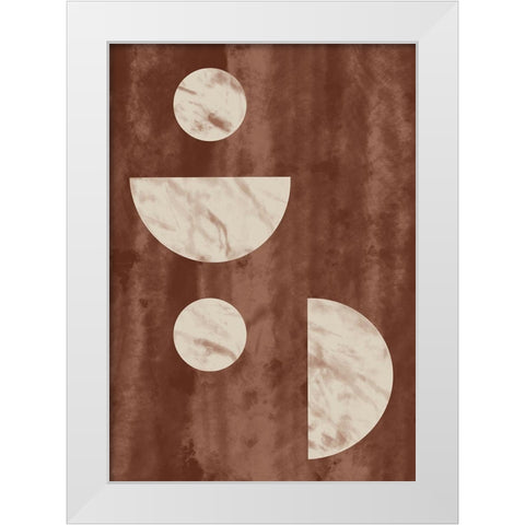 Geo Marble White Modern Wood Framed Art Print by 1x Studio II